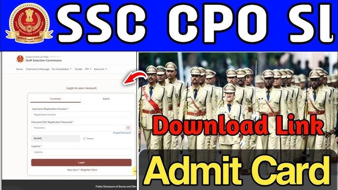 SSC CPO SI Admit Card