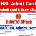 SSC CHSL Admit Card